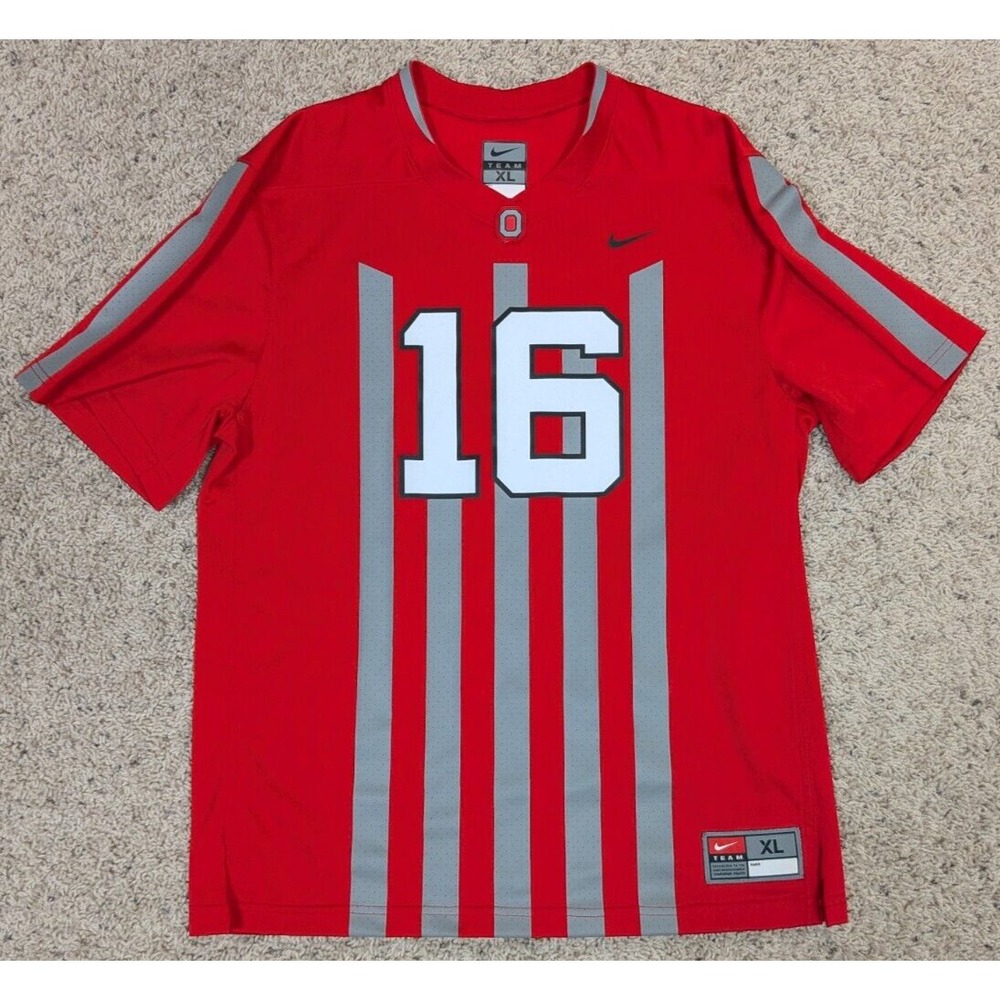 Ohio State Buckeyes Jersey YOUTH Boys XL Red Nike Football Alternate Throwback